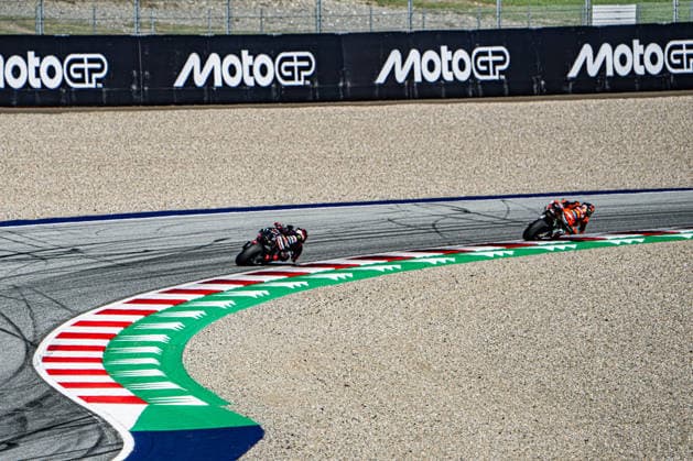 MOTORSPORTS - MotoGP - Austrian Grand Prix Photo by IPA ABACAPRESS.COM88763603 - Pedro Acosta (Red Bull KTM Factory Racing) and Jorge Martin (Aprilia Racing) during the Grand Prix race of the Austrian MotoGP Grand Prix at the Red Bull Ring racetrack in Spielberg, Austria, on September 20, 2026. Austria Austria  Copyright: xIPAxSport ABACAx