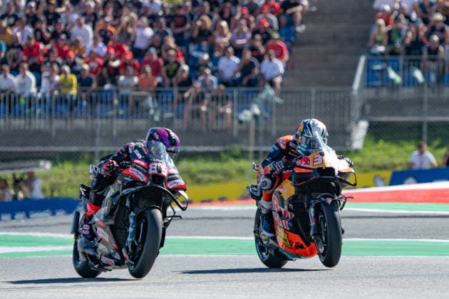 MOTORSPORTS - MotoGP - Austrian Grand Prix Photo by IPA ABACAPRESS.COM88763601 - Jorge Martin (Aprilia Racing) and Pedro Acosta (Red Bull KTM Factory Racing) during the Grand Prix race of the Austrian MotoGP Grand Prix at the Red Bull Ring racetrack in Spielberg, Austria, on September 20, 2026. Austria Austria  Copyright: xIPAxSport ABACAx