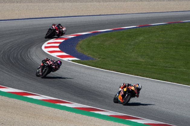 MOTORSPORTS - MotoGP - Austrian Grand Prix Photo by IPA ABACAPRESS.COM88763589 - Pedro Acosta (Red Bull KTM Factory Racing), Jorge Martin (Aprilia Racing), and Marco Bezzecchi (Aprilia Racing) during the Grand Prix race of the Austrian MotoGP Grand Prix at the Red Bull Ring racetrack in Spielberg, Austria, on September 20, 2026. Austria Austria  Copyright: xIPAxSport ABACAx