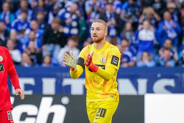 German Soccer Bundesliga 2026–2027, Matchday 4: FC Schalke 04 vs. SV Elversberg, Veltins Arena, Gelsenkirchen, Nicolas Kristof (SV Elversberg), 20 Copyright: xJOERANxSTEINSIEKx