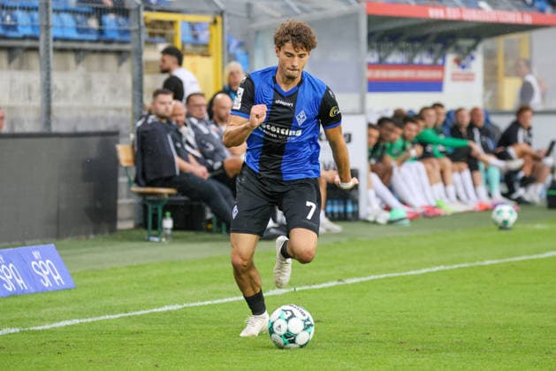 Lovis Bierschenk, SV Waldhof Mannheim, 7th Soccer 3rd Division, Matchday 7, SV Waldhof Mannheim vs. SC Preußen Münster on September 20, 2026, at Carl Benz Stadium in Mannheim, Germany, 2026; Franz Reindel, Carl Benz Stadium, Mannheim, Germany Copyright: xFranzxReindelx