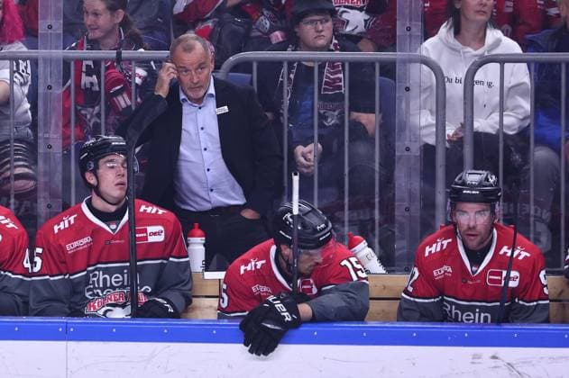 Head Coach Thomas Berglund of the Kölner Haie looks pensive GER, Kölner Haie vs. Löwen Frankfurt, Ice Hockey, PENNY DEL, Matchday 2, 2026–2027 Season, September 20, 2026 GER, Kölner Haie vs. Löwen Frankfurt, Ice Hockey, PENNY DEL, Matchday 2, 2026–2027 Season, September 20, 2026 Cologne Copyright: xEibner-Pressefoto RenexWeissx EP_RWS