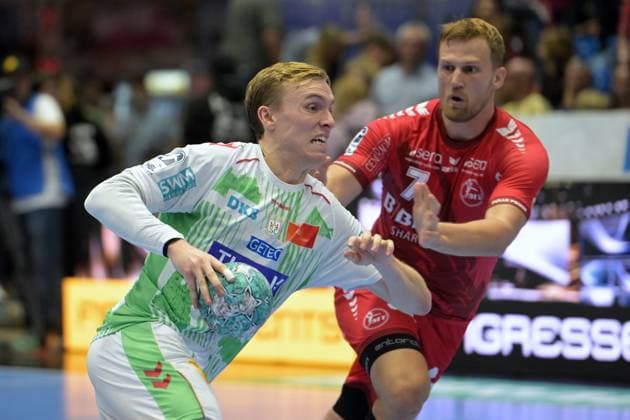Gisli Thorgeir Kristjansson, SC Magdeburg 10 (on the ball), Emre Boeyuekata, KSV Hessen Kassel 7 (R), GER, MT Melsungen vs. SC Magdeburg, Handball, 1st Bundesliga, Matchday 5, 2026–2027 Season, September 20, 2026, GER, MT Melsungen SC Magdeburg, Handball, 1st Bundesliga, Matchday 5, 2026–2027 season, September 20, 2026, Kassel Copyright: xEibner-Pressefotox xRolandxSippelx EP_RSL