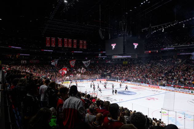 COLOGNE, GERMANY - 20 SEPTEMBER, 2026: - The PENNY DEL Ice hockey, Eishockey match Koelner Haie vs. Loewen Frankfurt at LANXESS arena.  Copyright: xVitaliixKliuievx