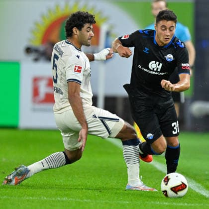 Paderborn, Home Deluxe Arena, September 20, 2026, GER, Men s, Bundesliga 1, 2026–2027 season, SC Paderborn 07 vs. TSG 1899 Hoffenheim. Image: DFL regulations prohibit any use of photographs as image sequences and or quasi-video. North Rhine-Westphalia, Germany