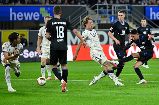 Paderborn, Home Deluxe Arena, September 26, 2020, GER, Men s, 1st Bundesliga, 2026–2027 season, SC Paderborn 07 vs. TSG 1899 Hoffenheim. Image: DFL regulations prohibit any use of photographs as image sequences and or quasi-video. North Rhine-Westphalia, Germany