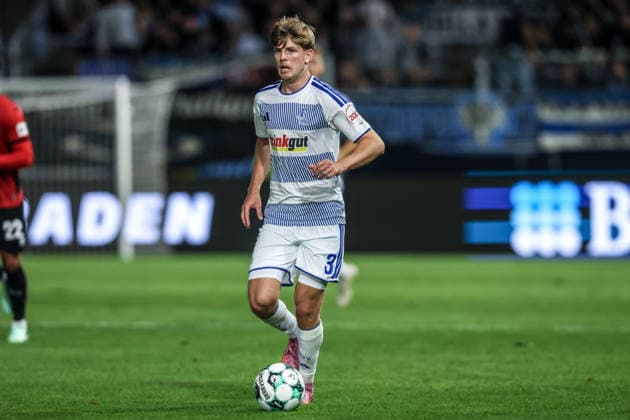 Sports, Soccer, 3rd Division, 2026–2027 Season, Matchday 7: SV Wehen Wiesbaden vs. MSV Duisburg, September 20, 2026, BRITA Arena; Frederik Christensen (MSV Duisburg), 3rd Division, Wiesbaden, BRITA Arena, Hesse, Germany
