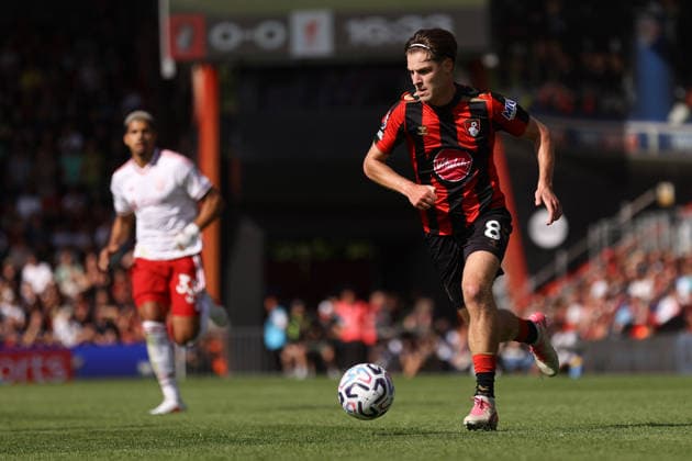 AFC Bournemouth gegen Liverpool, 20. September 2026, Bournemouth, Premier League, Fußball, AFC Bournemouth gegen Liverpool, Alex Scott aus Bournemouth, Foto: Jacques Feeney, Abseits, Bournemouth, Großbritannien  Copyright: xJacquesxFeeneyx xOffsidexOffside