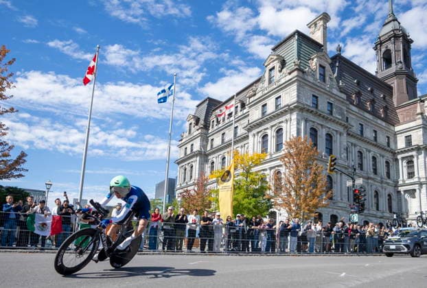 September 20, 2026, Montreal, Pq, CANADA: Paul Seixas, of France, competes in the men s elite individual time trials (ITT) at the UCI Road World Championships cycling event in Montreal on Sunday, Sept. 20, 2026. Canada News - September 20, 2026  - ZUMAc35_ 20260920_zaf_c35_104 Copyright: xChristinnexMuschix