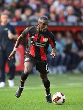 Moussa Diaby, Bayer Leverkusen, Soccer Action, Bundesliga 1, Matchday 4, Bayer 04 Leverkusen vs. RB Leipzig, on September 20, 2026, in Leverkusen, Germany. DFL regulations prohibit any use of photographs as image sequences and or quasi-video. Ã‚Â