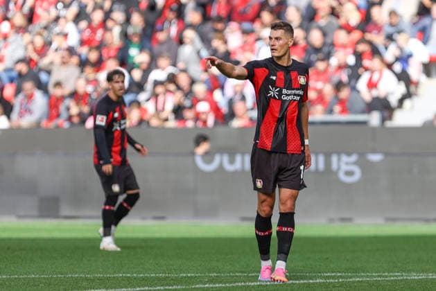 Patrik Schick of Bayer 04 Leverkusen gesturing during the Bundesliga match between Bayer 04 Leverkusen and RB Leipzig, BayArena on September 20, 2026, in Leverkusen, Germany. Photo by Oliver Kaelke, DeFodi Images. Patrik Schick of Bayer 04 Leverkusen gestures during the Bundesliga match between Bayer 04 Leverkusen and RB Leipzig at BayArena on September 20, 2026 in Leverkusen, Germany. Photo by Oliver Kaelke, DeFodi Images. DFB and DFL regulations prohibit any use of photographs as image sequences and or quasi-video. Photo by Oliver Kaelke, DeFodi Images.