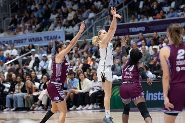 September 20, 2026, Toronto, Ontario, Toronto: Marine Johannes 23 of New York Liberty in action during WNBA, Basketball Damen, USA between Toronto Tempo and New York Liberty at Coca-Cola Colisseum, Toronto on September 20, 2026. WNBA Between Toronto Tempo : New York Liberty  - ZUMAn333 20260920_znp_n333_033 Copyright: xKaxLokxNgx