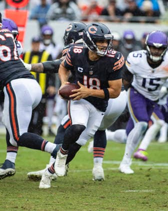 September 20, 2026: Chicago Bears Caleb Williams (18) in action during the NFL, American Football Herren, USA game against the Minnesota Vikings in Chicago, IL. CSM Chicago United States of America - ZUMAc04_ 20260920_zma_c04_118 Copyright: xMikexWulfx
