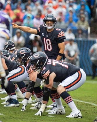 September 20, 2026: Chicago Bears Caleb Williams (18) in action during the NFL, American Football Herren, USA game against the Minnesota Vikings in Chicago, IL. CSM NFL 2026: Vikings Vs Bears SEP 20  - ZUMAc04_ 20260920_zma_c04_120 Copyright: xMikexWulfx