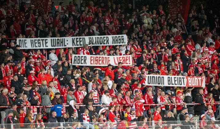 Soccer, Women s, 2026–2027 Season, Google Pixel Women s Bundesliga Matchday 5, 1. FC Union Berlin 2–3 RB Leipzig, Union fans on Election Sunday in Berlin, The Best Choice: Keen, Blind Hatred, but Ironclad Love—Union Remains Diverse, September 20, 2026, Copyright: xMatthiasxKochx