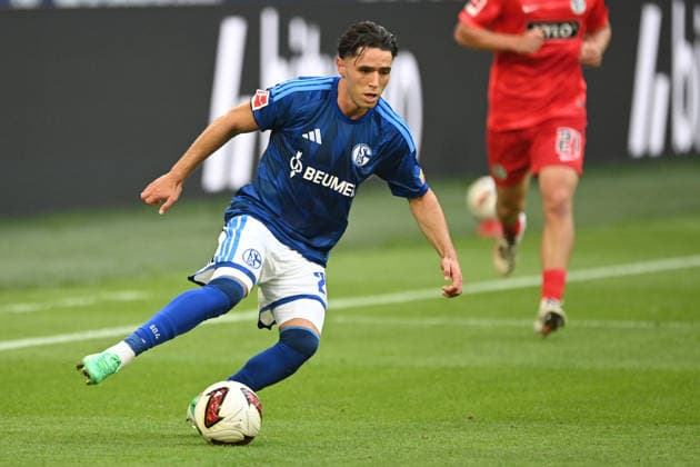 Soufiane EL FAOUZI GE Individual Play, FC Schalke 04 vs. SV 07 Elversberg 0–0 Soccer 1 Bundesliga, Matchday 3, on September 20, 2026, at the Veltins Arena in Gelsenkirchen, Germany. DFL regulations prohibit any use of photographs as image sequences and or quasi-video.