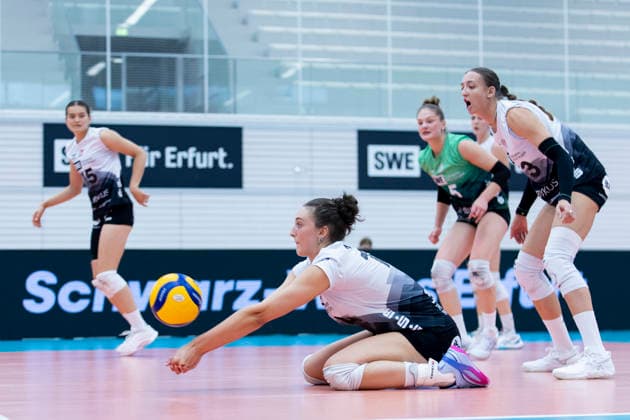 FUNKE Volley Cup Schwarz Weiss Erfurt vs. SSC Palmberg Schwerin, Erfurt, September 20, 2026, Dagmar Trijntje Mourits 14, Schwarz Weiss Erfurt, FUNKE Volley Cup Schwarz Weiss Erfurt vs. SSC Palmberg Schwerin, Riethsporthalle, Erfurt, September 20, 2026 Copyright: xBEAUTIFULxSPORTS Duehringx