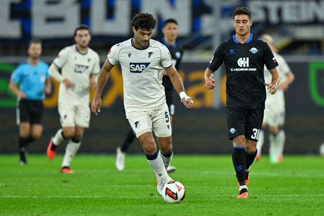 Paderborn, Home Deluxe Arena, September 26, 2020, GER, Men s, 1st Bundesliga, 2026–2027 season, SC Paderborn 07 vs. TSG 1899 Hoffenheim. Image: DFL regulations prohibit any use of photographs as image sequences and or quasi-video. North Rhine-Westphalia, Germany