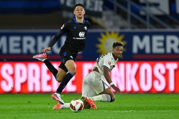 Paderborn, Home Deluxe Arena, September 26, 2020, GER, Men s, 1. Bundesliga, 2026–2027 season, SC Paderborn 07 vs. TSG 1899 Hoffenheim. Image: DFL regulations prohibit any use of photographs as image sequences and or quasi-video. North Rhine-Westphalia, Germany