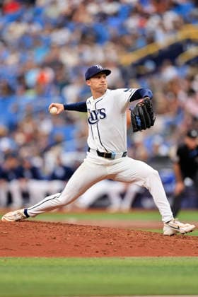 September 20, 2026, St. Petersburg, Florida, USA: Tampa Bay Rays starting pitcher Griffin Jax (22) delivers a pitch during an MLB, Baseball Herren, USA game against the Boston Red Sox on September 20, 2026 at Tropicana Field. The Rays beat the Red Sox 5-1. MLB 2026: Tampa Bay Rays 5 : 1 Boston Red Sox  - ZUMAh180 20260920_zsp_h180_017 Copyright: xKimxHukarix
