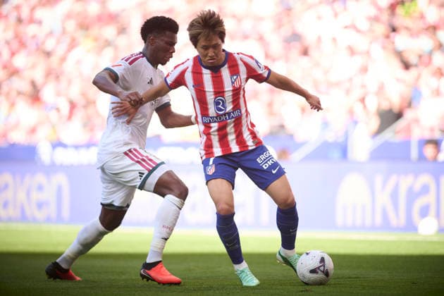 ATLETICO DE MADRID v REAL MADRID. LA LIGA 2026 2027. ROUND 7. Atletico de Madrid™s Kang In Lee (r) and Real Madrid CF™s Aurelien Tchouameni during La Liga match. September 20 ,2026. (ALTERPHOTOS Ropero) MadridSpain  Copyright: xRoperox