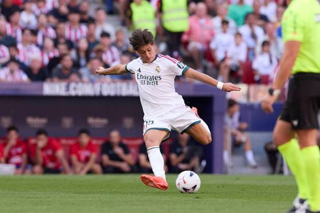 LaLiga EA SPORTS 2026 2027 - Atletico Madrid and Real Madrid CF in Madrid, Spain - 20 Sep 2026 Arda Guler (Real Madrid CF) is seen in action during the LaLiga EA SPORTS 2026 2027 match between Atletico Madrid and Real Madrid CF. Final score: Atletico Madrid 2-1 Real Madrid CF. Madrid Spain Copyright: xFedericoxTitonex xSOPAxImagesx Federico-Titone-1452324