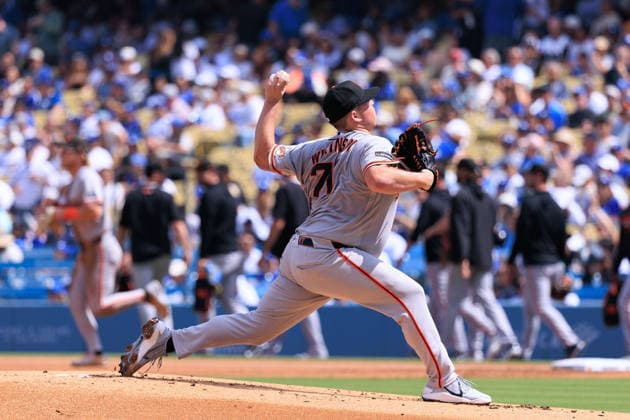 September 20, 2026, Los Angeles, California, USA: Matt Wilkinson 71 of the San Francisco Giants during a regular-season MLB, Baseball Herren, USA game against the Los Angeles Dodgers on Sunday September 20, 2026 at Dodger Stadium in Los Angeles, California. Dodgers defeat Giants, 3-1. JAVIER ROJAS PI Dodgers Defeat Giants, 3-1  - ZUMAp124 20260920_zaa_p124_072 Copyright: xJavierxRojasx