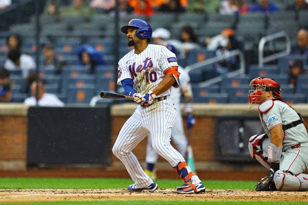 MLB, Baseball Herren, USA Philadelphia Phillies Vs. New York Mets New York Mets Marcus Semien 10 bats during the second inning of a baseball game against the Philadelphia Phillies at Citi Field in Corona, on September 20, 2026. Flushing N.Y. United States  Copyright: xGordonxDonovanx originalFilename:donovan-mlbphila260920_npOnU.jpg