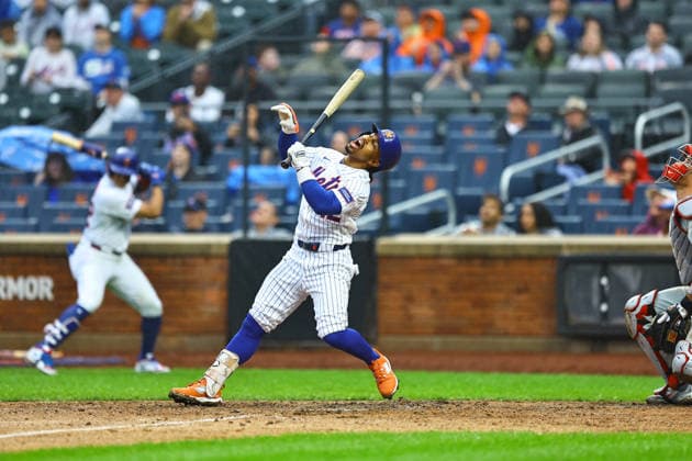 MLB, Baseball Herren, USA Philadelphia Phillies Vs. New York Mets New York Mets shortstop Francisco Lindor 12 reacts after popping out to shortstop during the seventh inning of a baseball game against the Philadelphia Phillies at Citi Field in Corona, on September 20, 2026. Flushing N.Y. United States  Copyright: xGordonxDonovanx originalFilename:donovan-mlbphila260920_npzf7.jpg