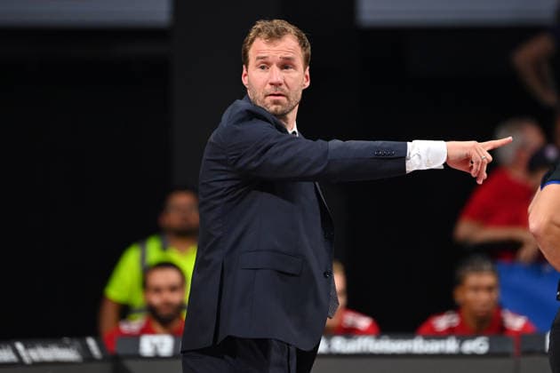 Coach Anton GAVEL (FCB), gesturing, giving instructions, single frame, cropped close-up, half-length shot, basketball (BBL), 2026–2027 season, FC Bayern Munich vs. Bamberg Baskets on September 20, 2026, BMW Park