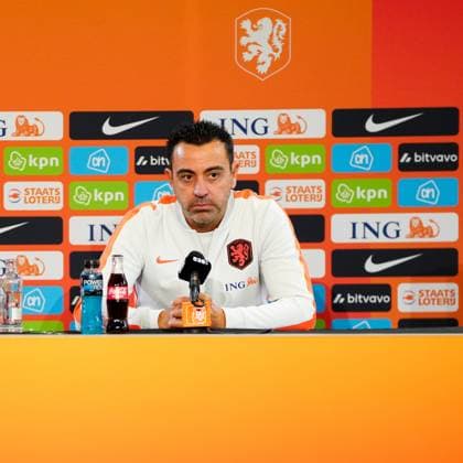 ZEIST , 21-09-2026 , KNVB Campus , season 2026 2027 , Dutch Football , Picture shows Netherlands head coach Xavi Hernandez during a press conference, PK, Pressekonferenz for the Netherlands Press Conference Netherlands  x207373412x Copyright: