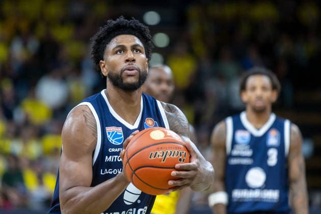 Oldenburg, Lower Saxony, Germany, September 20, 2026, Anthony Gaines, Syntainics MBC vs. EWE Baskets Oldenburg, Basketball 1, Basketball Bundesliga, 2026–2027 season, Matchday 1, Grosse EWE Arena: EWE Baskets Oldenburg vs. Syntainics MBC Weißenfels www.andreas-burmann.de