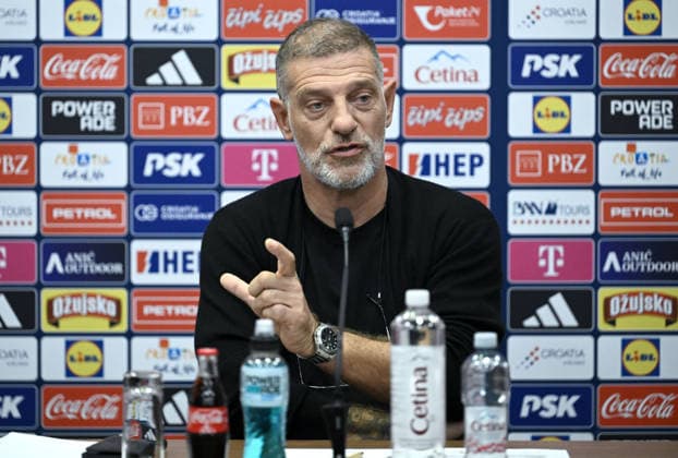 Croatia head coach Slaven Bilic at press conference, PK, Pressekonferenz ahead of UEFA Nations League matches Croatia head coach Slaven Bilic speaks to the media during a press conference in Zagreb, Croatia, on September 21, 2026, ahead of the UEFA Nations League matches against the Czech Republic, Spain and England.  MarkoxLukunic PIXSELL