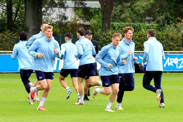 September 21, 2026, GER, Soccer, 2. Bundesliga, 2026–2027 season, Sportforum, Hertha BSC, Hertha player group training session. DFB and DFL regulations prohibit any use of photographs as image sequences and or quasi-video. Berlin Sportforum, Berlin, Germany Copyright: xNordphotox xEnglerx