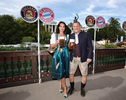 FC Bayern Munich at the 2026 Oktoberfest: Max Eberl with his wife Natascha on September 20, 2026, at the Oktoberfest in Käfer’s Wiesen Schänke on the Theresienwiese in Munich. Photo: FC Bayern Munich. FC Bayern Munich at the 2026 Oktoberfest26