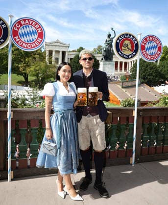FC Bayern Munich at the 2026 Oktoberfest: Luis Diaz with his wife Geraldine Ponce on September 20, 2026, at the Oktoberfest in Käfer’s Wiesen Schänke on the Theresienwiese in Munich. Photo: FC Bayern Munich. FC Bayern Munich at the 2026 Oktoberfest26