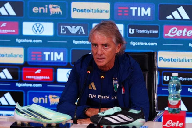 The head coach Roberto Mancini gestures during the Italia team press conference, PK, Pressekonferenz at federal technical center of Coverciano in Florence, Italy - September 21, 2026. - Soccer  Copyright: xSaraxEsposito LaxPressex