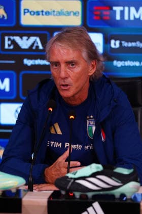 The head coach Roberto Mancini gestures during the Italia team press conference, PK, Pressekonferenz at federal technical center of Coverciano in Florence, Italy - September 21, 2026. - Soccer  Copyright: xSaraxEsposito LaxPressex
