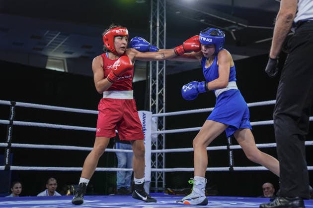 European Boxing Championships in Sofia SOFIA, BULGARIA - SEPTEMBER 21: Spanish boxer Laura Galano Lopez (red) competes against Dutch opponent Maud Van Der Toorn (blue) during their women s 60kg match at the 2026 European Boxing Championships at Asics Arena in Sofia, Bulgaria, on September 21, 2026. Osmancan Gurdogan Anadolu Sofia Bulgaria. Editorial use only. Please get in touch for any other usage.  Copyright: x2026xAnadoluxOsmancanxGurdoganx