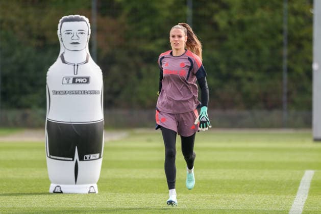 Ena Mahmutovic, FC Bayern Munich, No. 01 in training, GER, FC Bayern Munich Women s Final Training Session, Soccer, UEFA Women s Champions League, 2026–2027 Season, September 21, 2026, GER, FC Bayern Munich Women s Final Training Session, Soccer, UEFA Women s Champions League, 2026–2027 Season, September 21, 2026, Munich Copyright: xEibner-Pressefoto JennixMaulx EP_JML