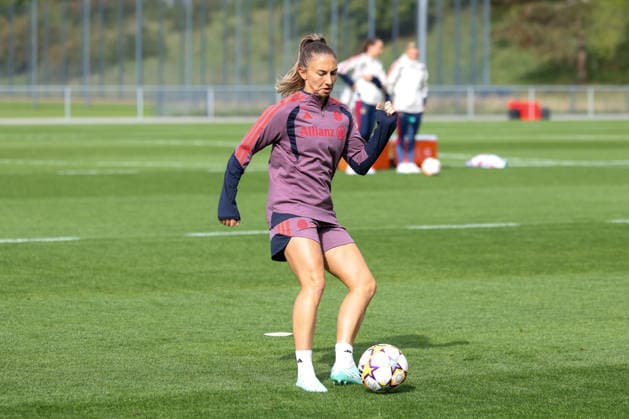 Katharina Naschenweng, FC Bayern Munich, 19, with the ball, GER, FC Bayern Munich Women s Final Training Session, Soccer, UEFA Women s Champions League, 2026–2027 Season, September 21, 2026, GER, FC Bayern Munich Women s Final Training Session, Soccer, UEFA Women s Champions League, 2026–2027 Season, September 21, 2026, Munich Copyright: xEibner-Pressefoto JennixMaulx EP_JML
