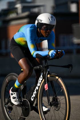 2026 UCI Road World Championships Picture by Chris Auld SWpix.com - 21 09 2026 - Cycling - 2026 UCI Road World Championships - MontrÃ al, Canada - Women Under-23 Individual Time Trial (ITT) - Mariate Byukusenge (Rwanda) Copyright: x xSWpix.comx(t axPhotographyxHubxLtd)xChrisxAuld SWpix.comx SWP-3521-0607