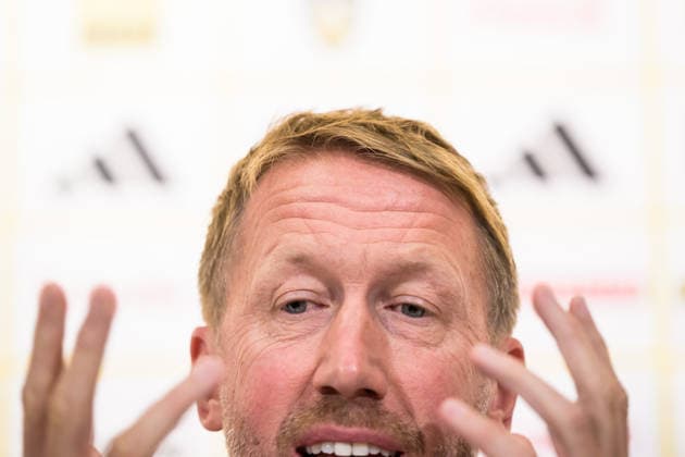 September 21, 2026: Head Coach Graham Potter of the Swedish national soccer team during a press conference on September 21, 2026 in Stockholm. Photo by Joel Marklund, BILDBYRAN. Code: JM JM0853 bbeng soccer football fotball Nations League UEFA Nations League press conference Sweden Sweden Sweden A  Copyright: JOELxMARKLUND BB260921JM007