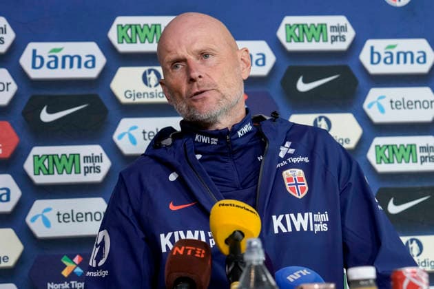 Press Conference with Stale Solbakken, Oslo, September 21, 2026: Norway’s national team head coach, Stale Solbakken, meets with the press ahead of the men’s national team’s upcoming Nations League matches, in which Norway will face Denmark, Wales, and Portugal. Photo by Beate Oma Dahle, NTB, Oslo, Norway. EDITORIAL USE ONLY. RESTRICTED USE FOR BETTING COMPANIES Copyright: xBeatexOmaxDahlex xNTBx