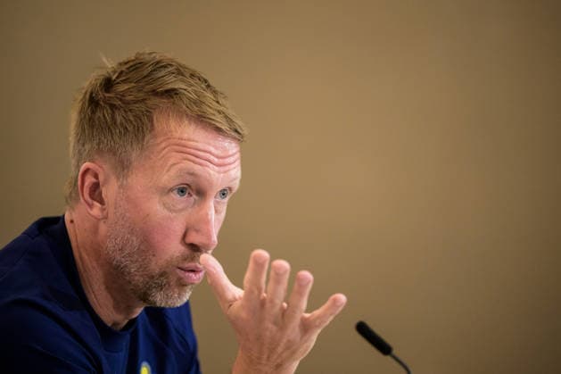 September 21, 2026: Head coach Graham Potter of the Swedish national soccer team during a press conference on September 21, 2026 in Stockholm. Photo by Joel Marklund, BILDBYRAN. Code: JM JM0853 bbeng soccer football fotball Nations League UEFA Nations League press conference Sweden Sweden Sweden A  Copyright: JOELxMARKLUND BB260921JM013