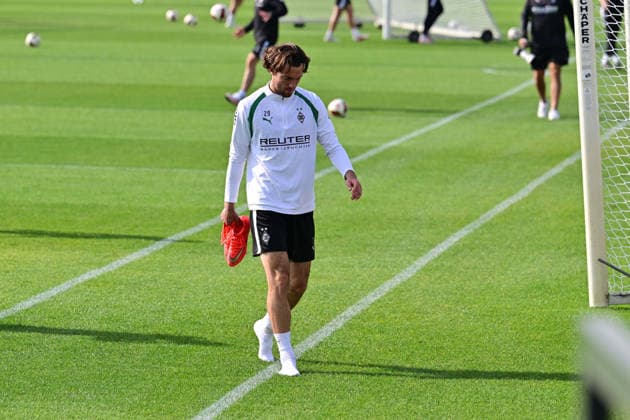 September 21, 2026, Mönchengladbach, Soccer, Men s, 2026–2027 Season, Borussia Mönchengladbach Training, Joe Scally, Gladbach. DFL regulations prohibit any use of photographs as image sequences and or quasi-video footage at Borussia Park, North Rhine-Westphalia, Germany
