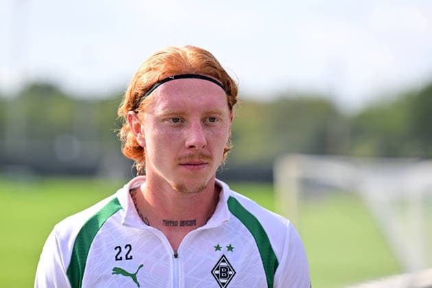 September 21, 2026, Mönchengladbach, Soccer, Men s, 2026–2027 Season, Borussia Mönchengladbach Training, Yukhym Konoplia, Gladbach. DFL regulations prohibit any use of photographs as image sequences and or quasi-video footage at Borussia Park, North Rhine-Westphalia, Germany