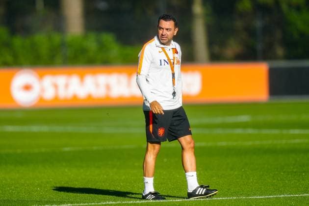ZEIST , 21-09-2026 , KNVB Campus , season 2026 2027 , Dutch International football , Training session Netherlands , picture shows Netherlands trainer coach Xavi Hernandez Training Netherlands 21-09-2026  x207384392x Copyright: