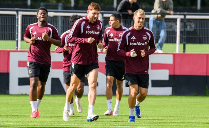 September 21, 2026 Soccer 2 Bundesliga 2026–2027 Season 1 FC Nuremberg FCN Club Training Sports Photo Zink xwoxzix Mikayil Faye 15, 1 FC Nuremberg FCN Styopa Mkrtchyan 5, 1 FC Nuremberg FCN Sigurd Haugen 9, 1 FC Nuremberg FCN