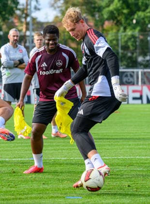 September 21, 2026 Soccer 2 Bundesliga 2026–2027 Season 1 FC Nuremberg FCN Club Training Sports Photo Zink xwoxzix Nicolas Ortegel 46, 1 FC Nuremberg (FCN) in front of Mikayil Faye 15, 1 FC Nuremberg (FCN)